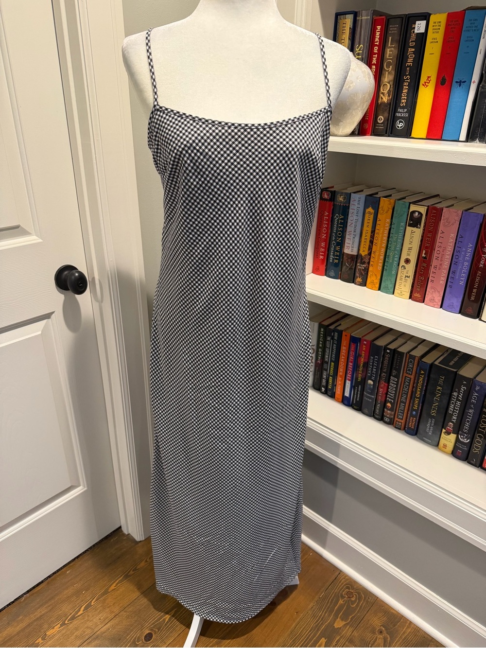Abercrombie & Fitch Black and White Gingham Maxi Dress